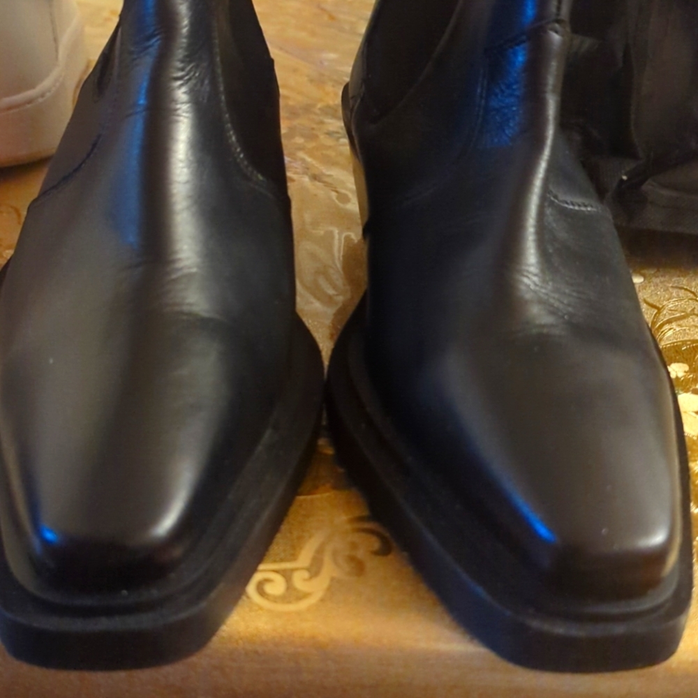 Ankle boots size 5 black leather shoes